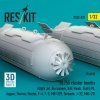 RESKIT RS32-0535 GBU-10 BL755 cluster bombs (4 pcs) (3D Printed) 1/32
